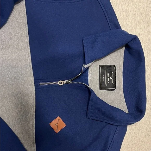 Kimes Ranch Blue and Gray Zip-Up Sweater - Picture 3 of 3